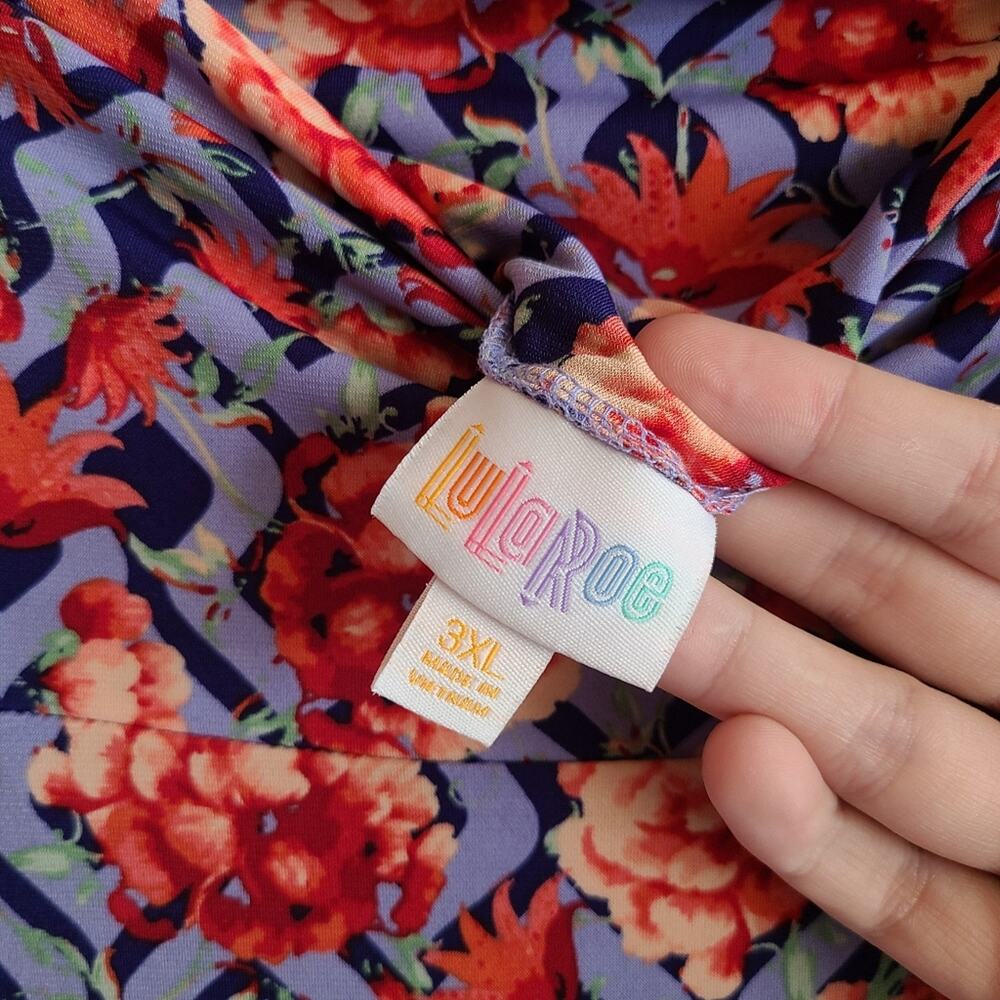 Lularoe 3XL Floral Multicolor Maxi Summer Skirt Boho Flower Garden Print - Picture 3 of 3